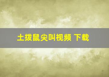 土拨鼠尖叫视频 下载